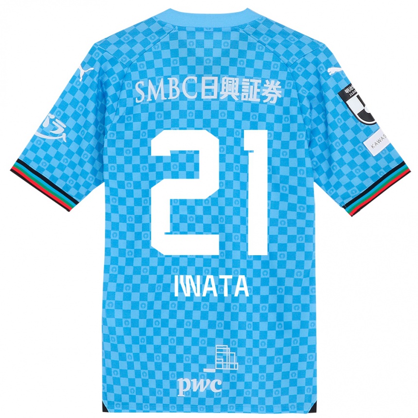 Kids Football Kantaro Iwata #21 Azure Blue Home Jersey 2024/25 T-Shirt Uk