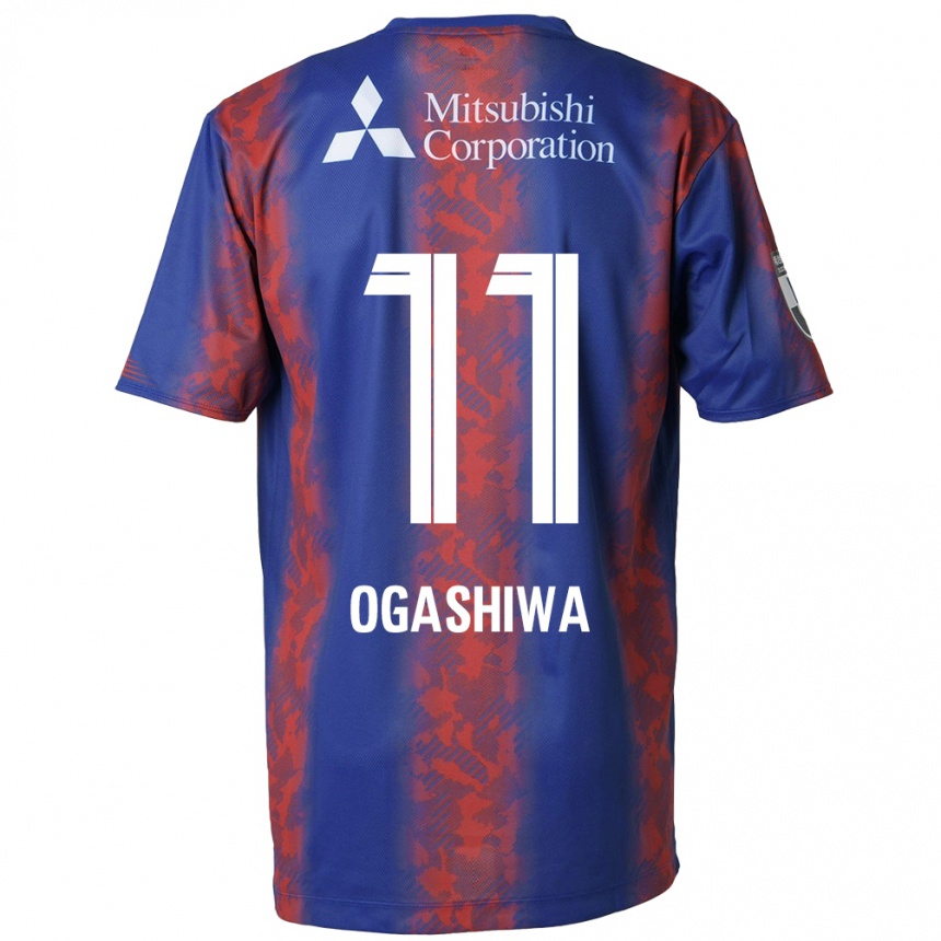 Kids Football Tsuyoshi Ogashiwa #11 Blue Red Home Jersey 2024/25 T-Shirt Uk