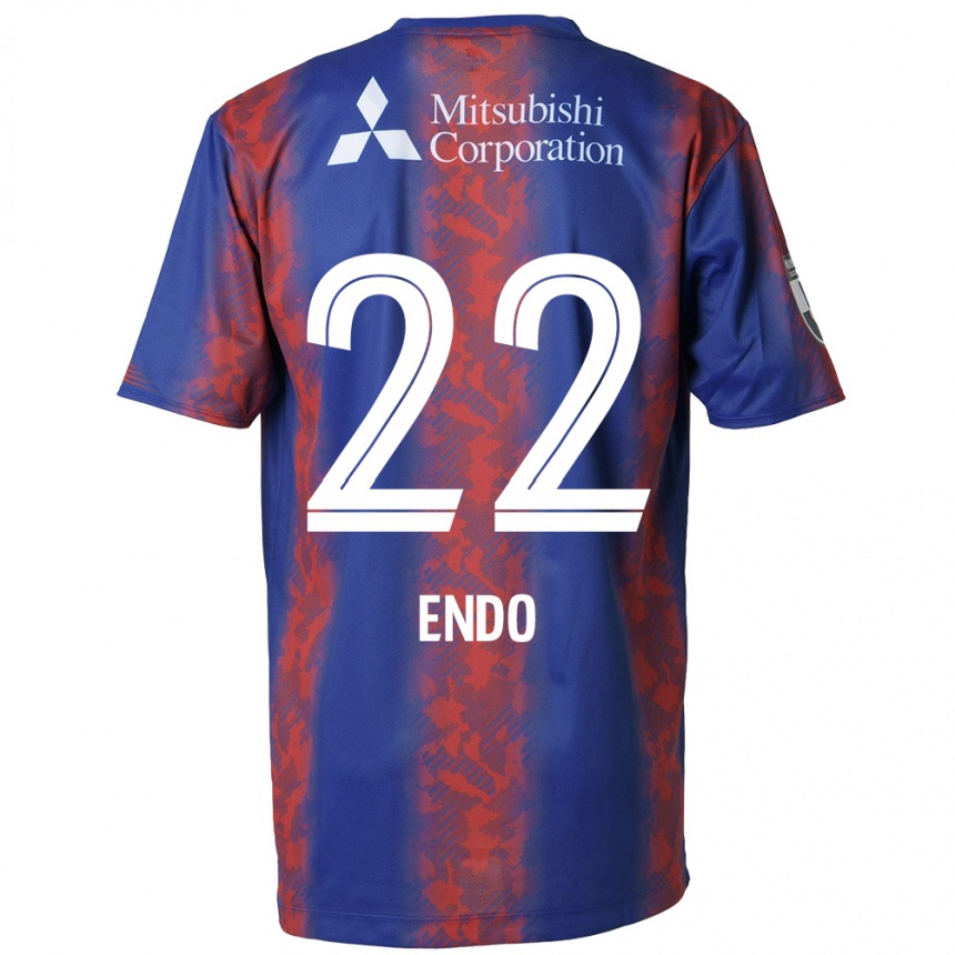 Kids Football Keita Endo #22 Blue Red Home Jersey 2024/25 T-Shirt Uk