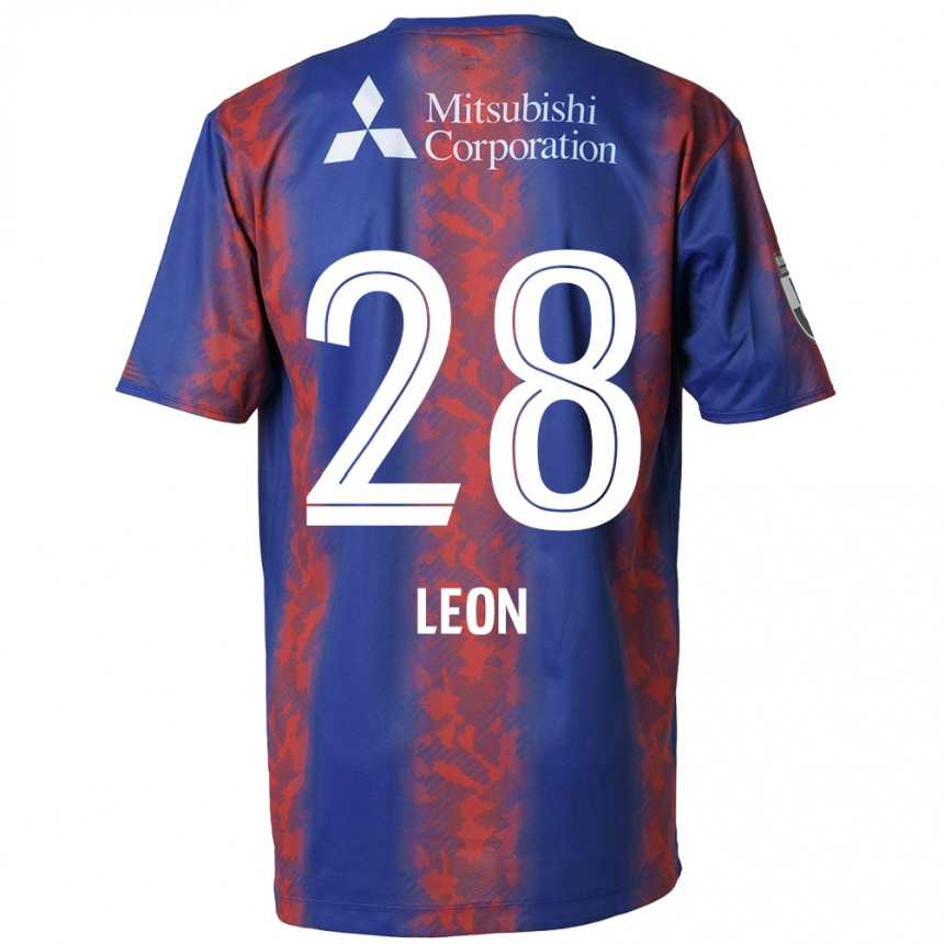 Kids Football Leon Nozawa #28 Blue Red Home Jersey 2024/25 T-Shirt Uk