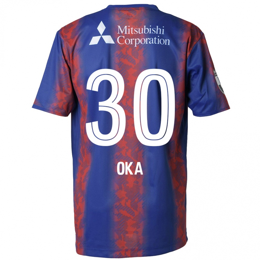 Kids Football Teppei Oka #30 Blue Red Home Jersey 2024/25 T-Shirt Uk