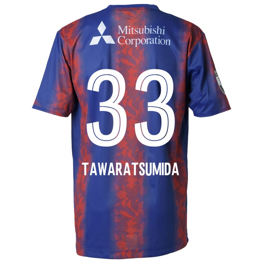 Kids Football Kota Tawaratsumida #33 Blue Red Home Jersey 2024/25 T-Shirt Uk