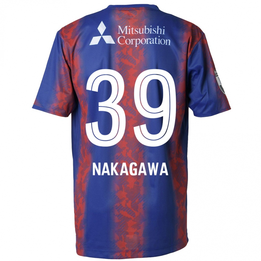 Kids Football Teruhito Nakagawa #39 Blue Red Home Jersey 2024/25 T-Shirt Uk