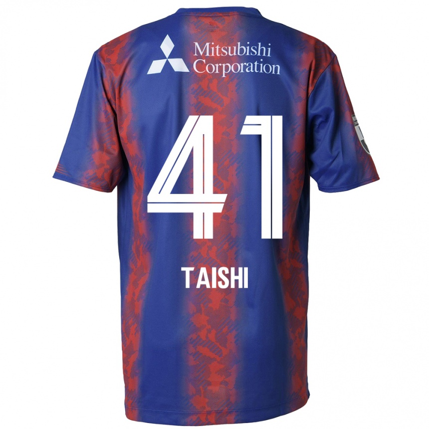 Kids Football Taishi Brandon Nozawa #41 Blue Red Home Jersey 2024/25 T-Shirt Uk