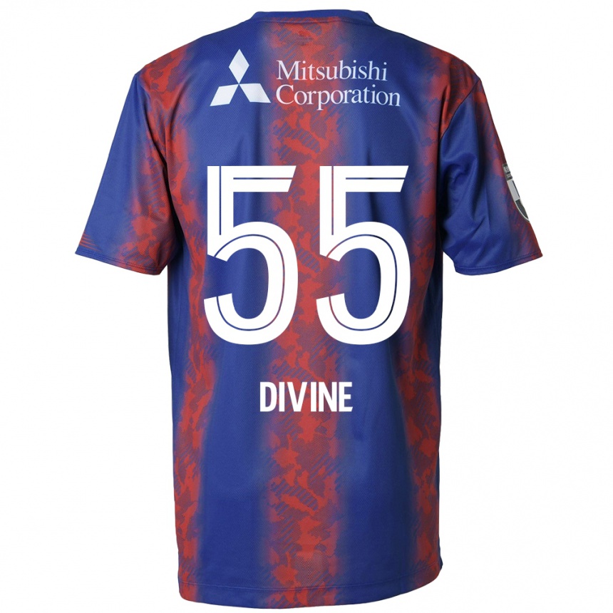 Kids Football Divine Chinedu Otani #55 Blue Red Home Jersey 2024/25 T-Shirt Uk