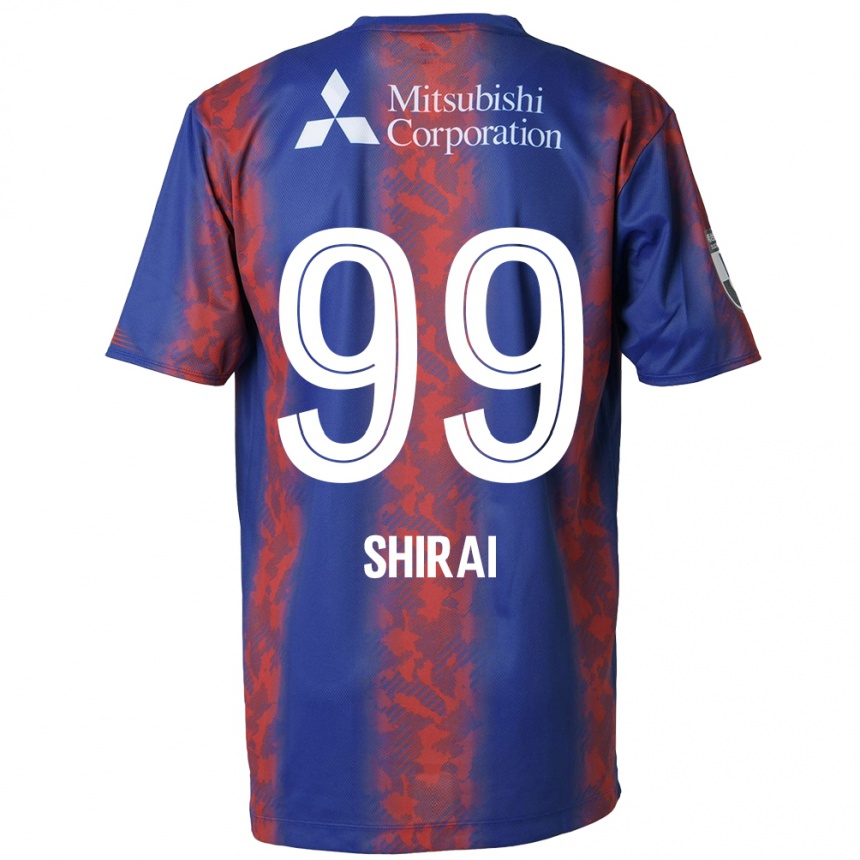 Kids Football Kosuke Shirai #99 Blue Red Home Jersey 2024/25 T-Shirt Uk