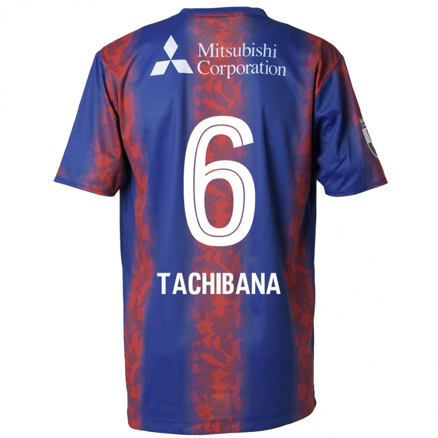 Kids Football Keigo Tachibana #6 Blue Red Home Jersey 2024/25 T-Shirt Uk