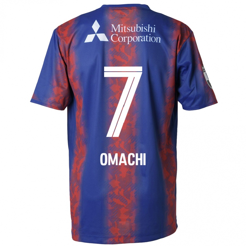 Kids Football Hyugo Omachi #7 Blue Red Home Jersey 2024/25 T-Shirt Uk