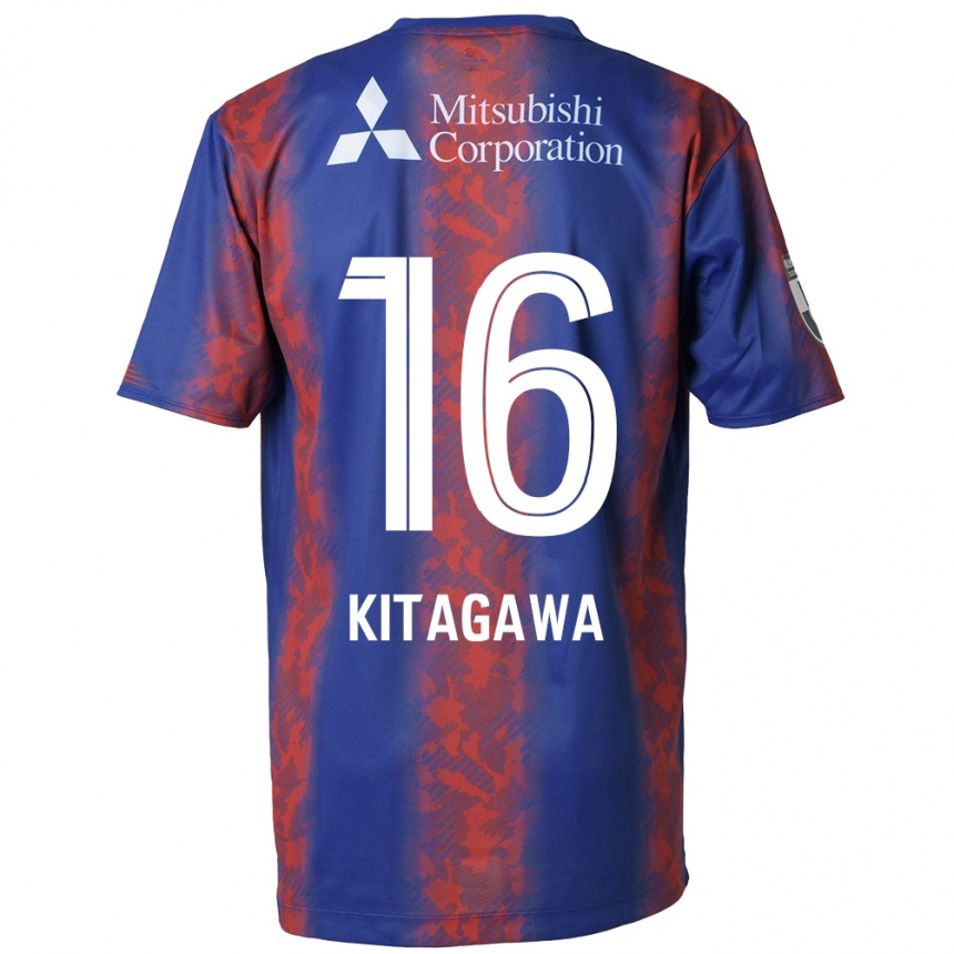 Kids Football Rento Kitagawa #16 Blue Red Home Jersey 2024/25 T-Shirt Uk