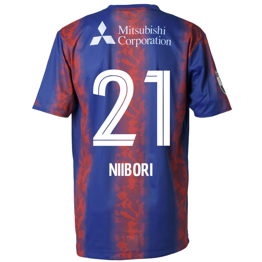 Kids Football Keita Niibori #21 Blue Red Home Jersey 2024/25 T-Shirt Uk