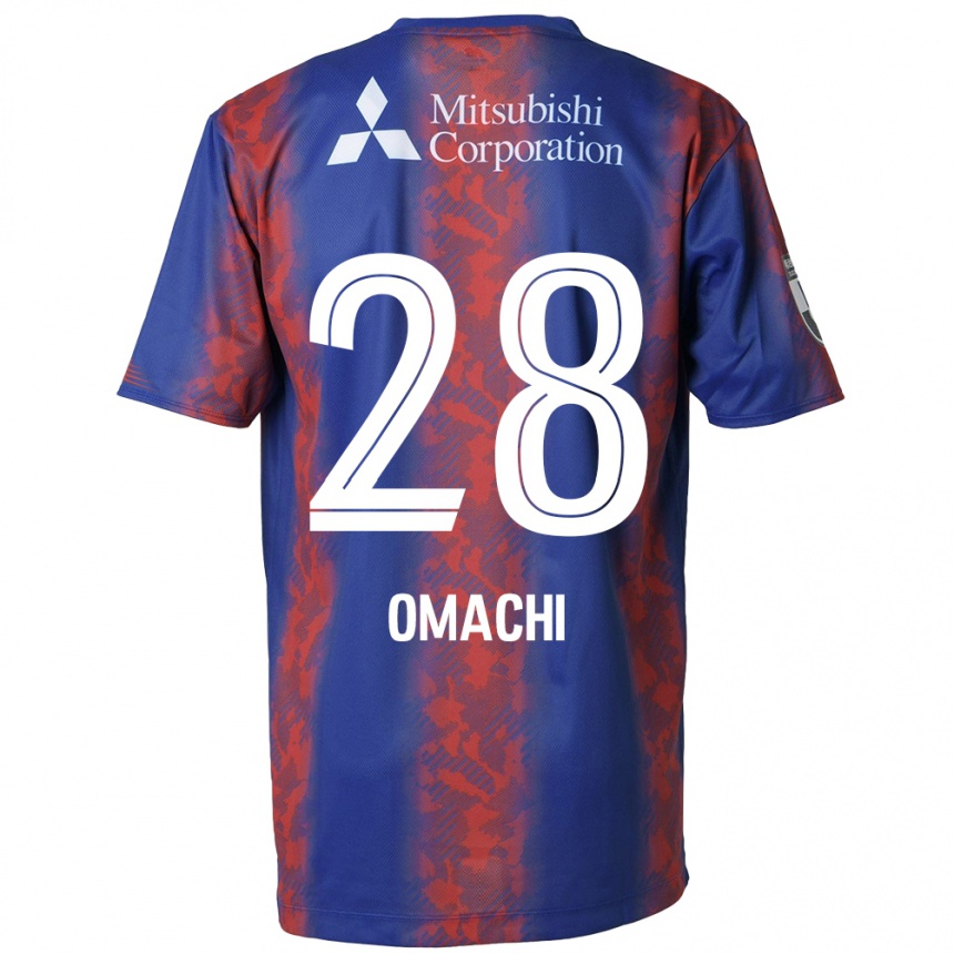 Kids Football Shugo Omachi #28 Blue Red Home Jersey 2024/25 T-Shirt Uk