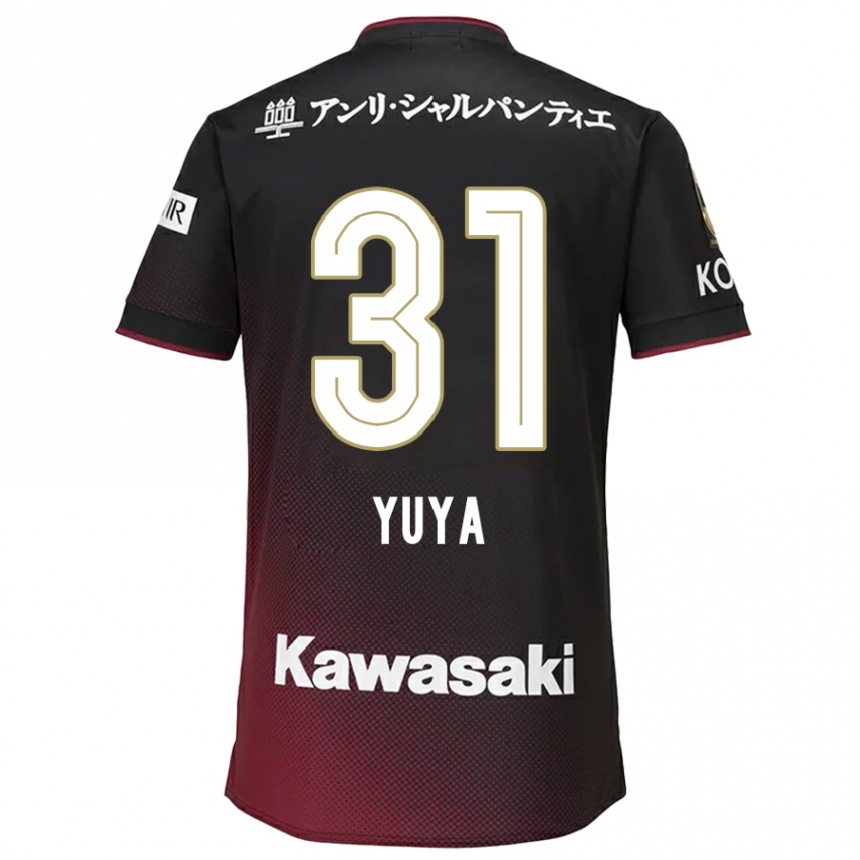 Kids Football Yuya Nakasaka #31 Black Red Home Jersey 2024/25 T-Shirt Uk