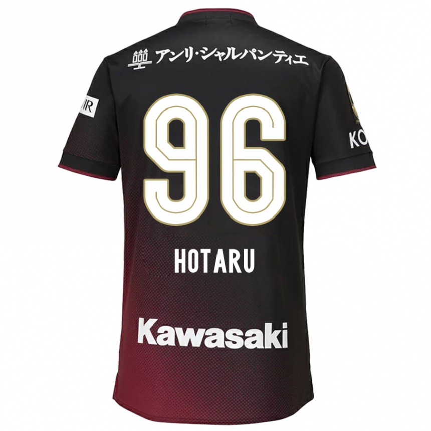 Kids Football Hotaru Yamaguchi #96 Black Red Home Jersey 2024/25 T-Shirt Uk