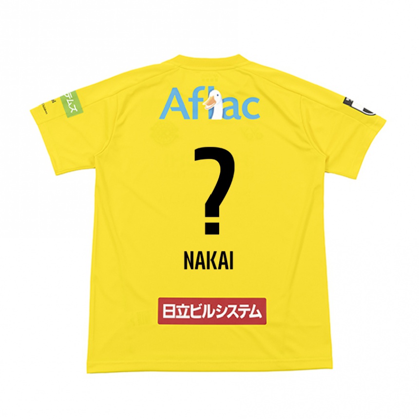 Kids Football Yamato Nakai #0 Yellow Black Home Jersey 2024/25 T-Shirt Uk