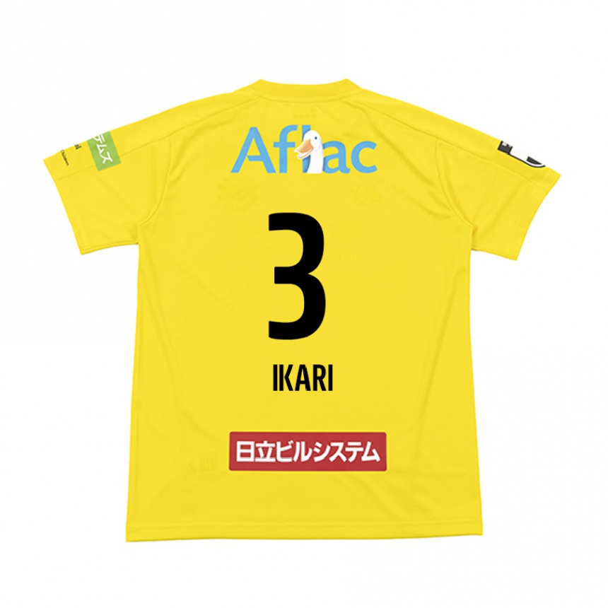 Kids Football Tetta Ikari #3 Yellow Black Home Jersey 2024/25 T-Shirt Uk