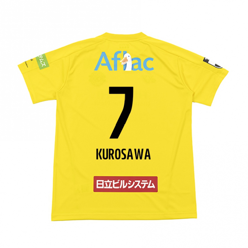 Kids Football Shido Kurosawa #7 Yellow Black Home Jersey 2024/25 T-Shirt Uk