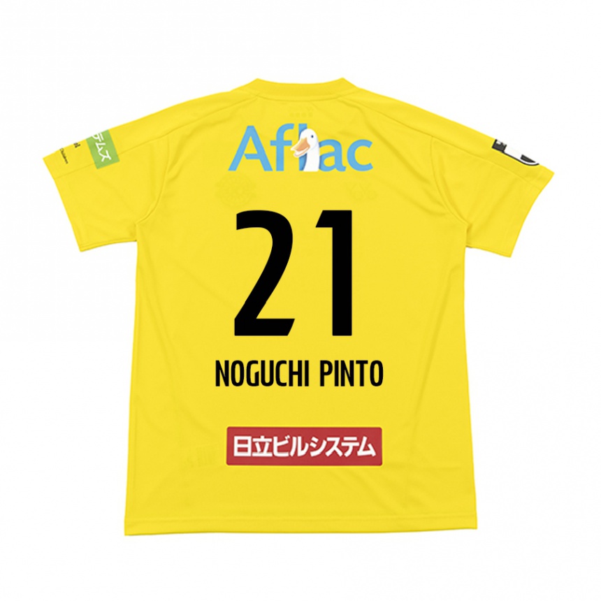 Kids Football Amato Noguchi Pinto #21 Yellow Black Home Jersey 2024/25 T-Shirt Uk