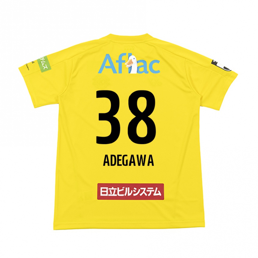 Kids Football Koa Adegawa #38 Yellow Black Home Jersey 2024/25 T-Shirt Uk