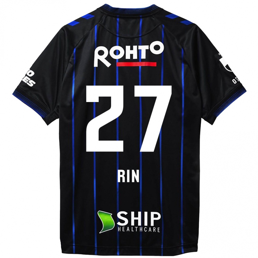 Kids Football Rin Mito #27 Black Blue Home Jersey 2024/25 T-Shirt Uk