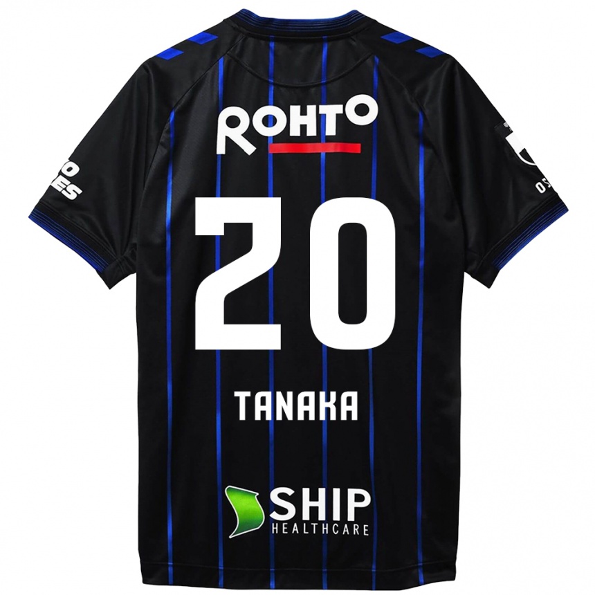 Kids Football Hyoga Tanaka #20 Black Blue Home Jersey 2024/25 T-Shirt Uk