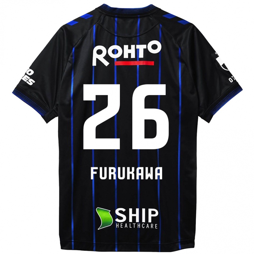 Kids Football Kanta Furukawa #26 Black Blue Home Jersey 2024/25 T-Shirt Uk