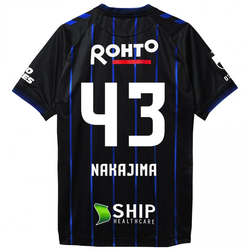 Kids Football Yugo Nakajima #43 Black Blue Home Jersey 2024/25 T-Shirt Uk