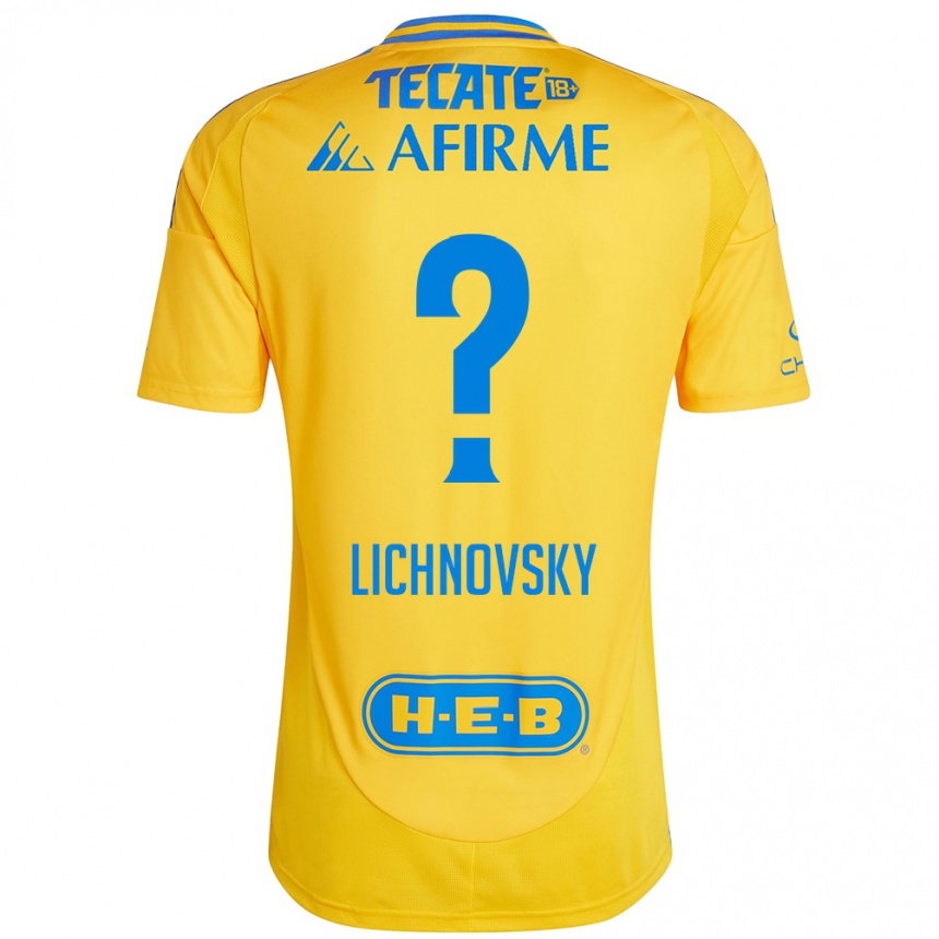 Kids Football Igor Lichnovsky #0 Gold Yellow Home Jersey 2024/25 T-Shirt Uk