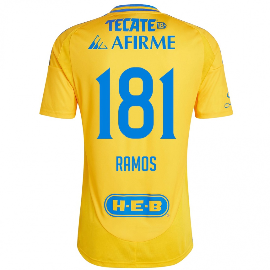 Kids Football Anthony Ramos #181 Gold Yellow Home Jersey 2024/25 T-Shirt Uk