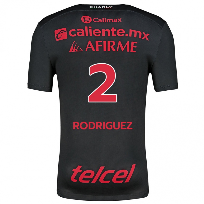 Kids Football Antonio Rodríguez #2 Black Red Home Jersey 2024/25 T-Shirt Uk