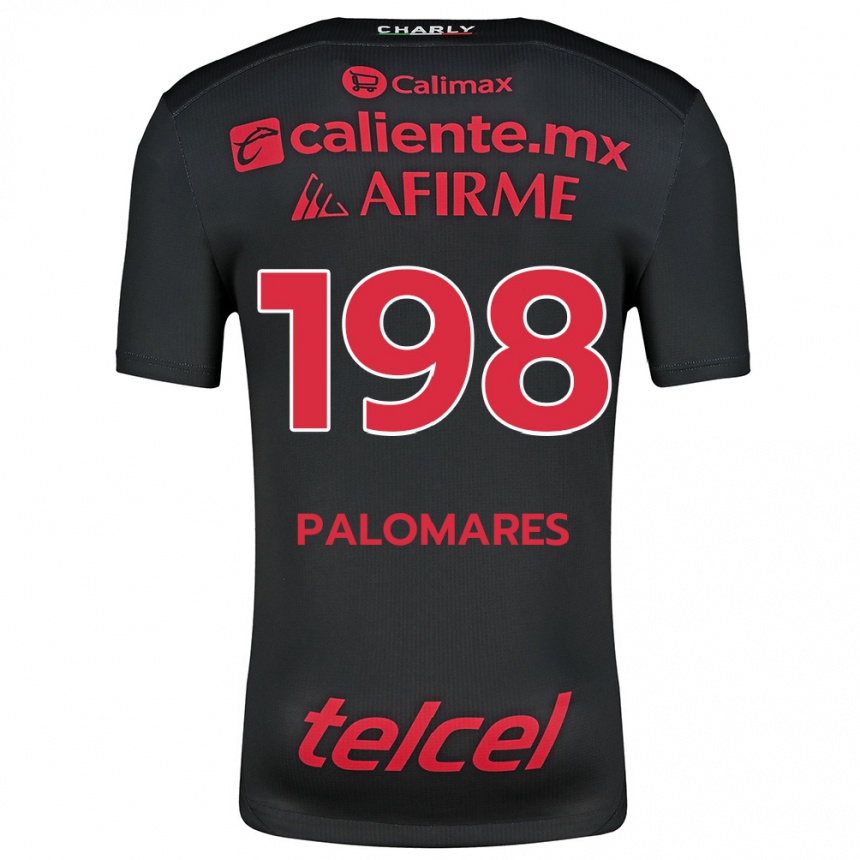 Kids Football Ramón Palomares #198 Black Red Home Jersey 2024/25 T-Shirt Uk