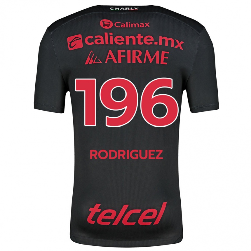 Kids Football Prince Rodríguez #196 Black Red Home Jersey 2024/25 T-Shirt Uk