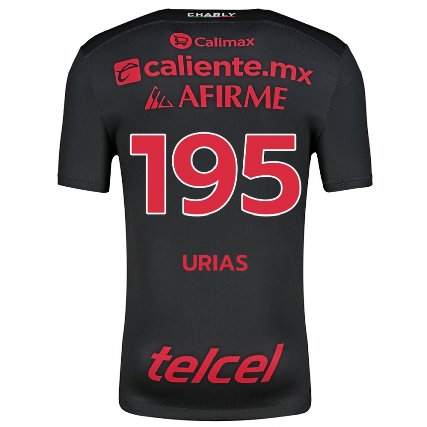 Kids Football Héctor Urías #195 Black Red Home Jersey 2024/25 T-Shirt Uk