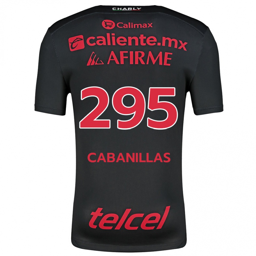 Kids Football Osvaldo Cabanillas #295 Black Red Home Jersey 2024/25 T-Shirt Uk