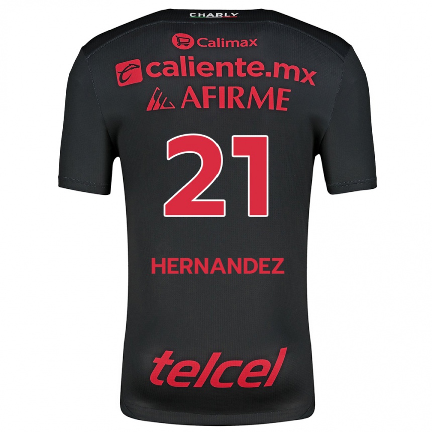 Kids Football Inglis Hernández #21 Black Red Home Jersey 2024/25 T-Shirt Uk