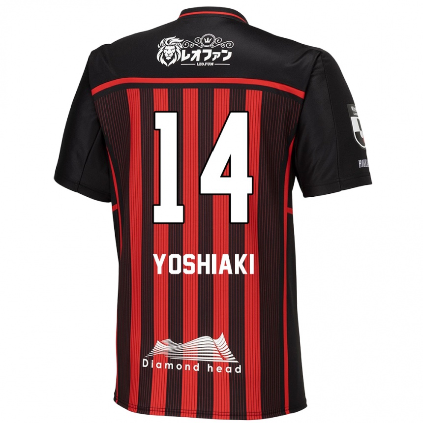 Kids Football Yoshiaki Komai #14 Red Black Home Jersey 2024/25 T-Shirt Uk