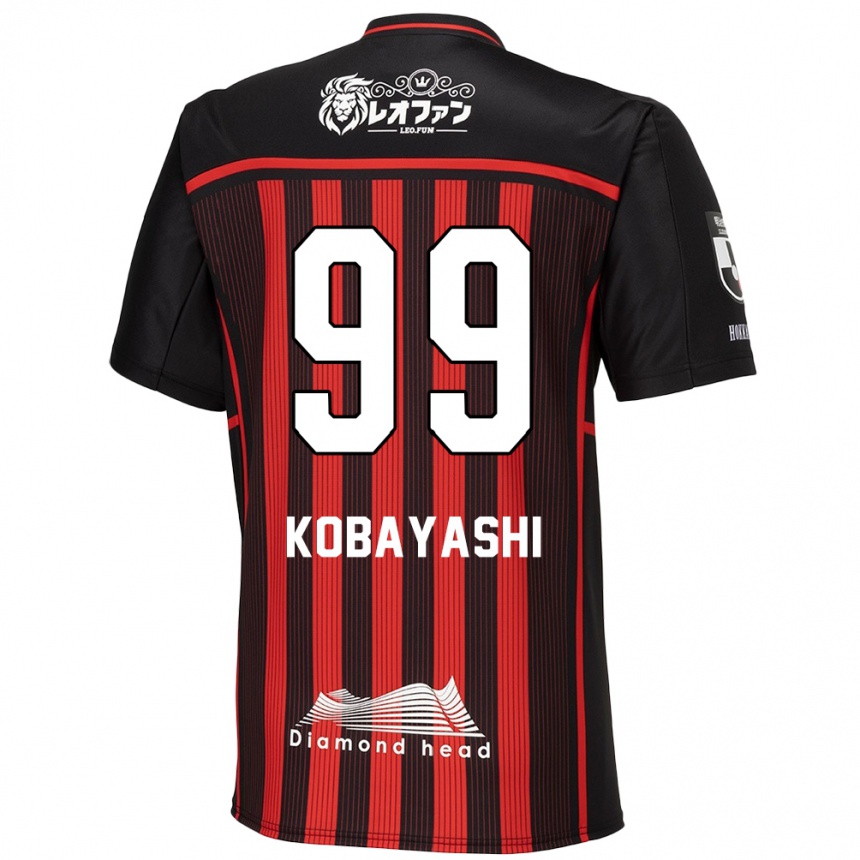 Kids Football Yuki Kobayashi #99 Red Black Home Jersey 2024/25 T-Shirt Uk