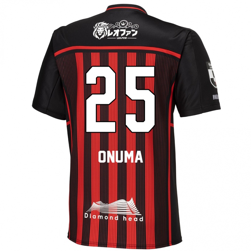 Kids Football Akito Onuma #25 Red Black Home Jersey 2024/25 T-Shirt Uk