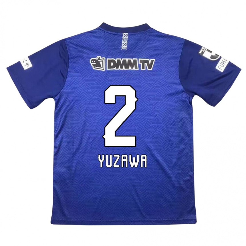 Kids Football Masato Yuzawa #2 Dark Blue Home Jersey 2024/25 T-Shirt Uk