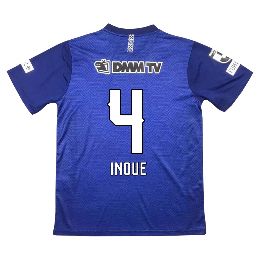 Kids Football Seiya Inoue #4 Dark Blue Home Jersey 2024/25 T-Shirt Uk