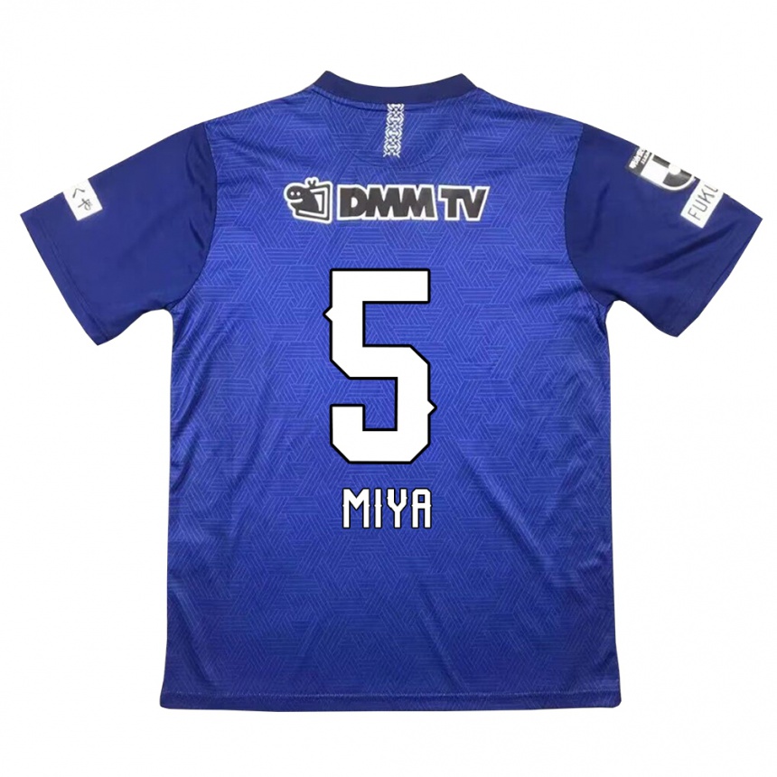 Kids Football Daiki Miya #5 Dark Blue Home Jersey 2024/25 T-Shirt Uk