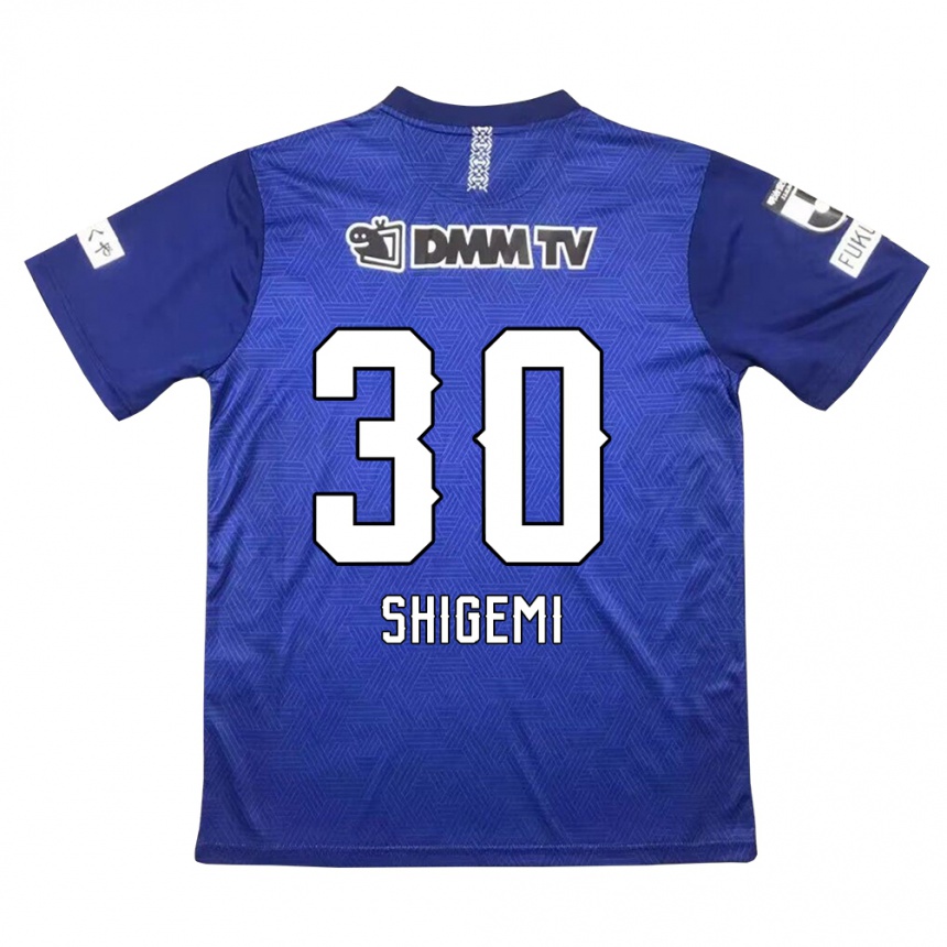 Kids Football Masato Shigemi #30 Dark Blue Home Jersey 2024/25 T-Shirt Uk