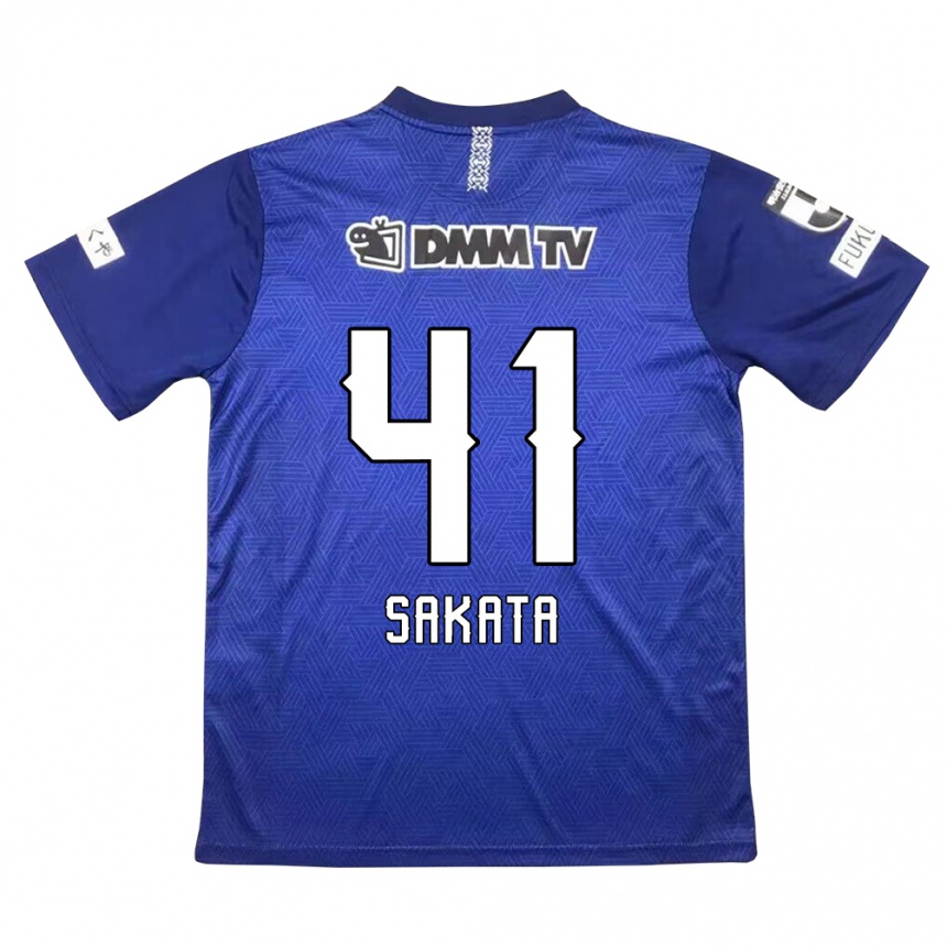 Kids Football Daiki Sakata #41 Dark Blue Home Jersey 2024/25 T-Shirt Uk