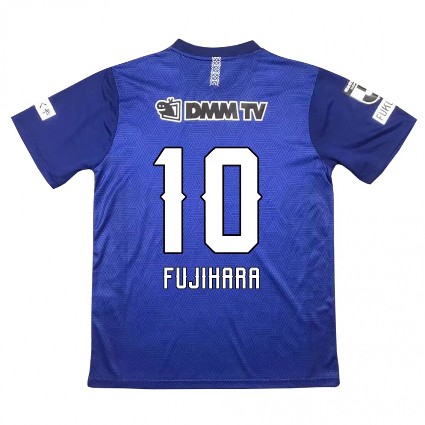 Kids Football Naoatsu Fujihara #10 Dark Blue Home Jersey 2024/25 T-Shirt Uk