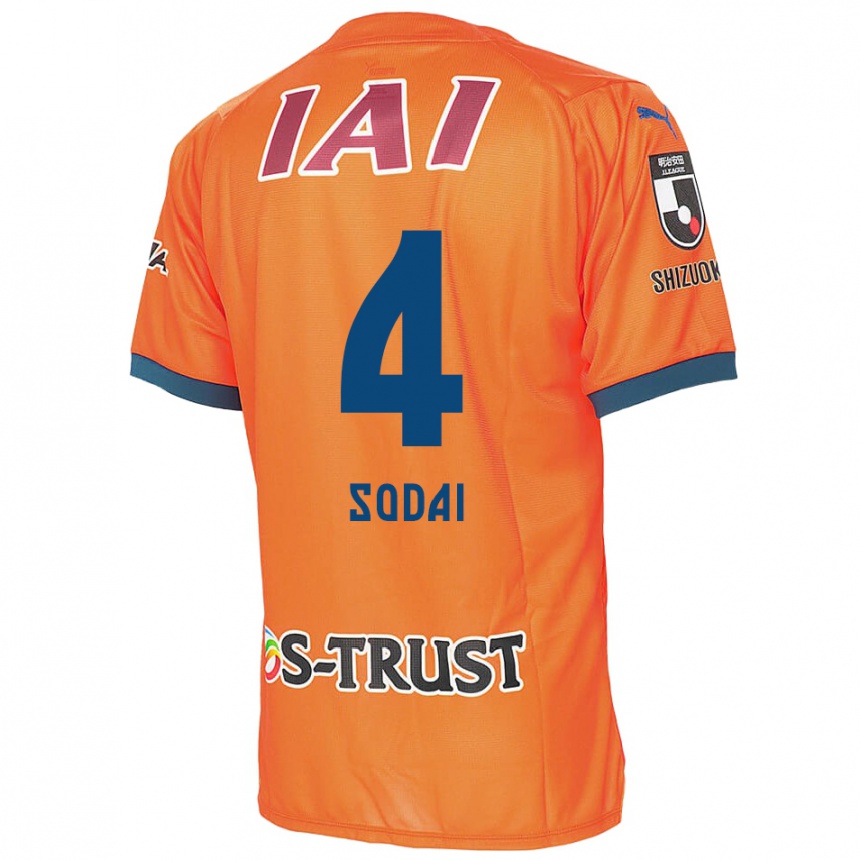 Kids Football Sodai Hasukawa #4 Orange Blue Home Jersey 2024/25 T-Shirt Uk