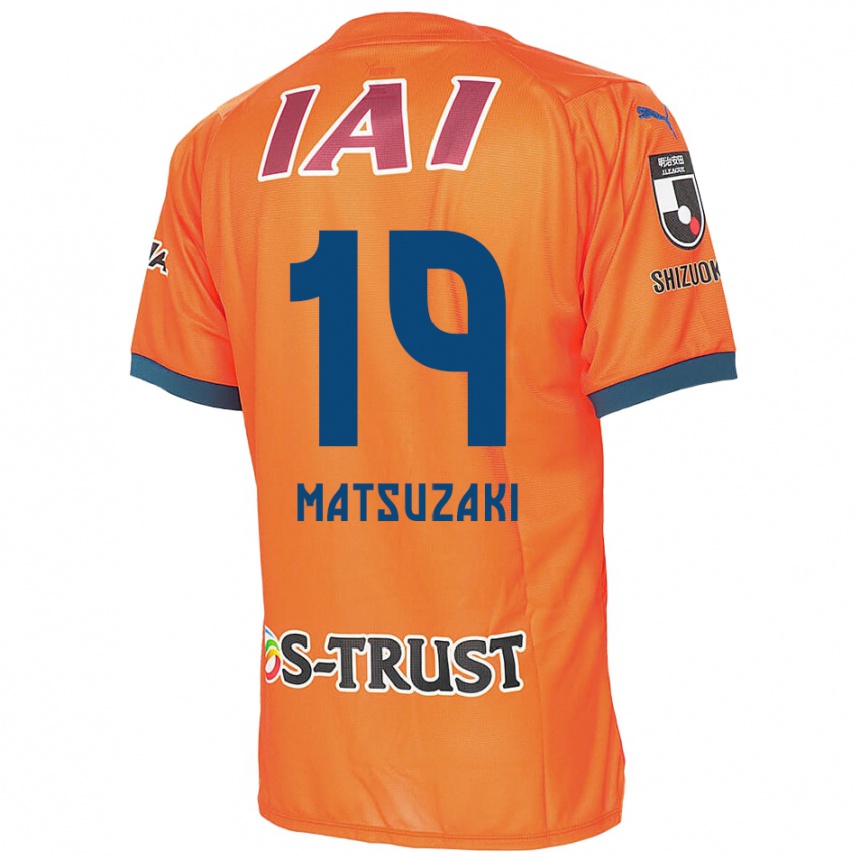 Kids Football Kai Matsuzaki #19 Orange Blue Home Jersey 2024/25 T-Shirt Uk