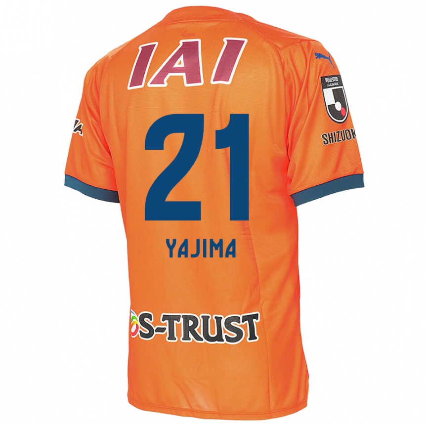 Kids Football Shinya Yajima #21 Orange Blue Home Jersey 2024/25 T-Shirt Uk