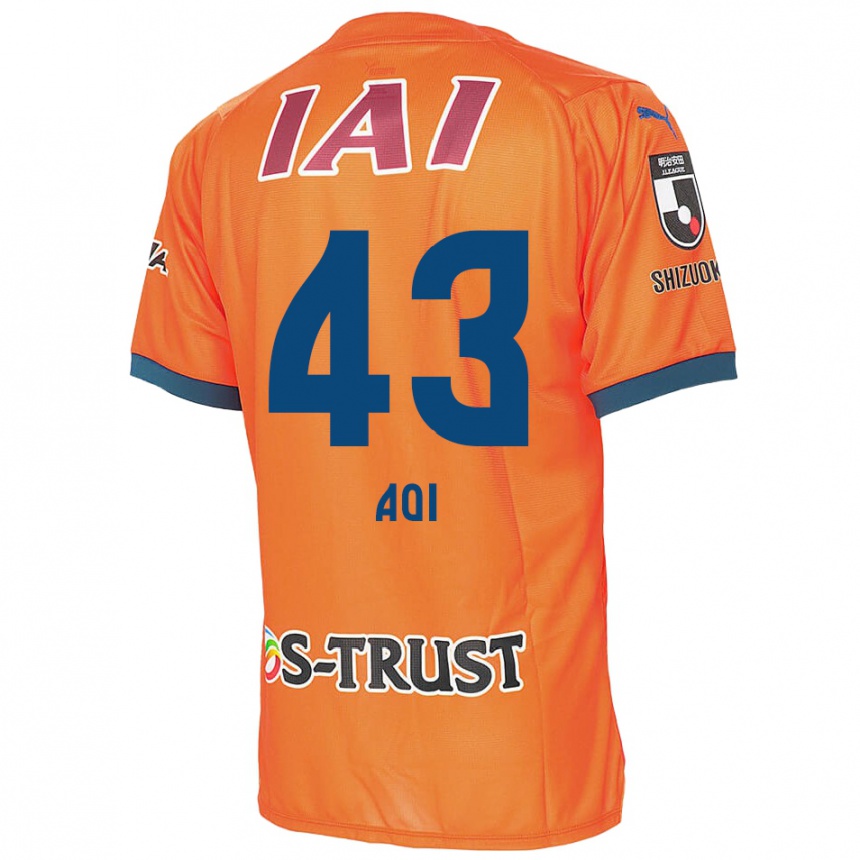 Kids Football Aoi Ando #43 Orange Blue Home Jersey 2024/25 T-Shirt Uk