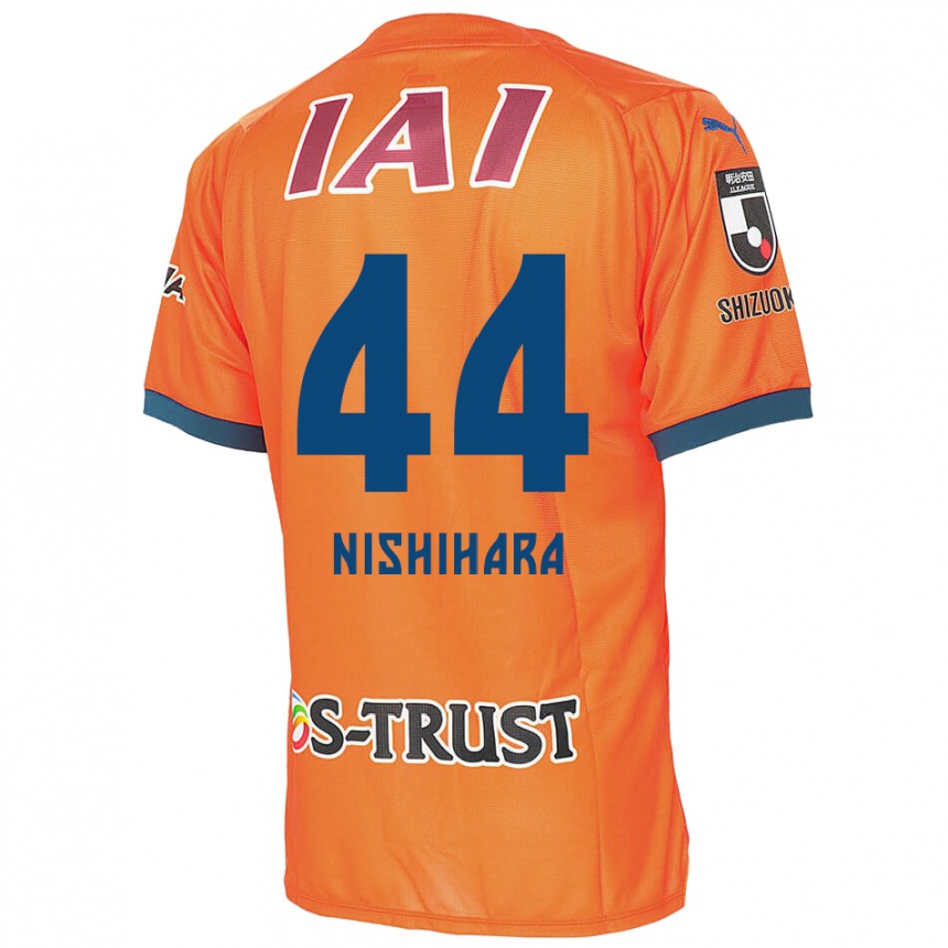 Kids Football Motoki Nishihara #44 Orange Blue Home Jersey 2024/25 T-Shirt Uk