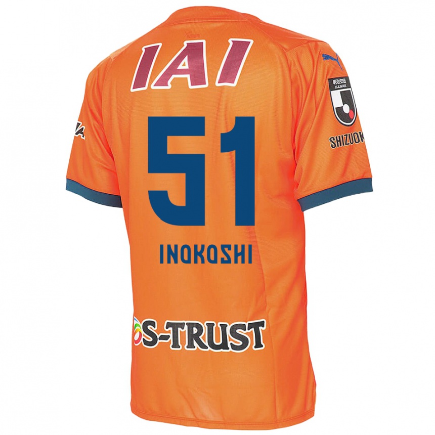 Kids Football Yui Inokoshi #51 Orange Blue Home Jersey 2024/25 T-Shirt Uk