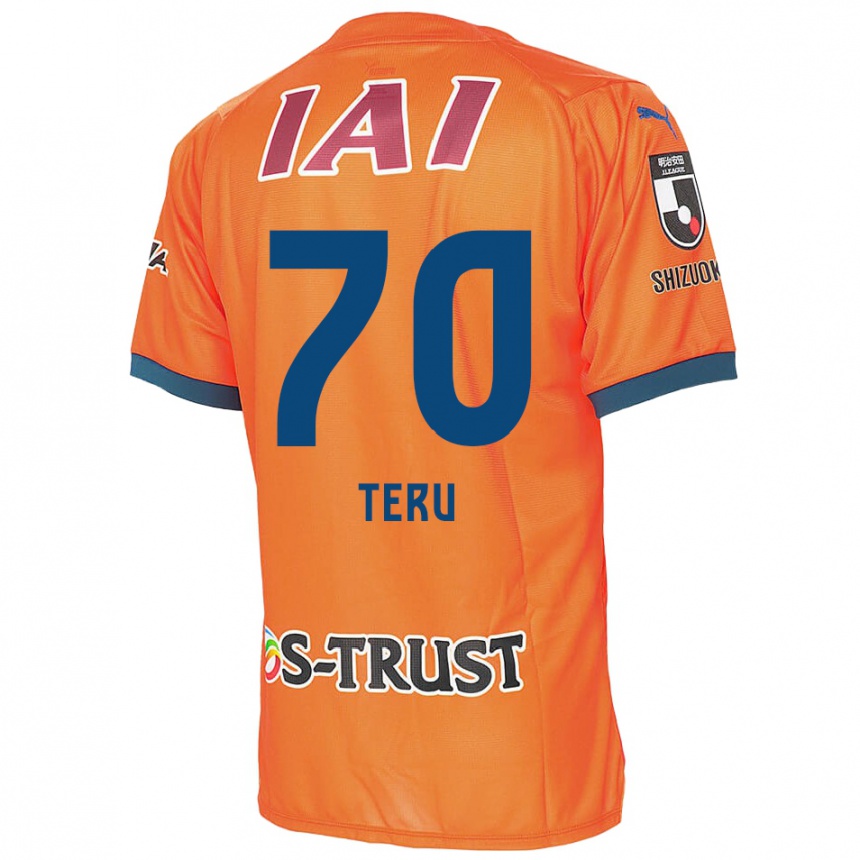 Kids Football Teruki Hara #70 Orange Blue Home Jersey 2024/25 T-Shirt Uk